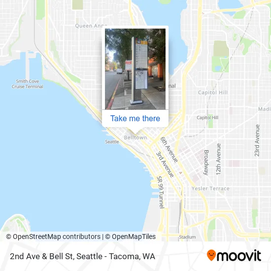 2nd Ave & Bell St map
