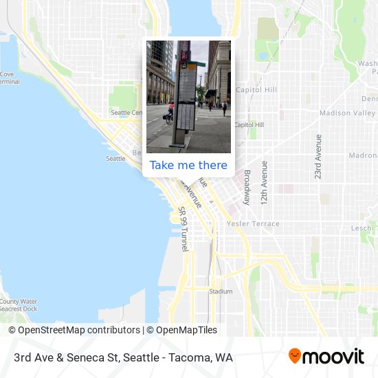 3rd Ave & Seneca St map
