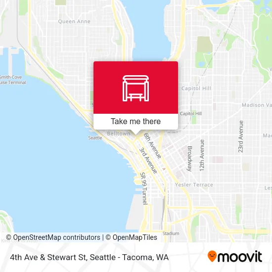 4th Ave & Stewart St map