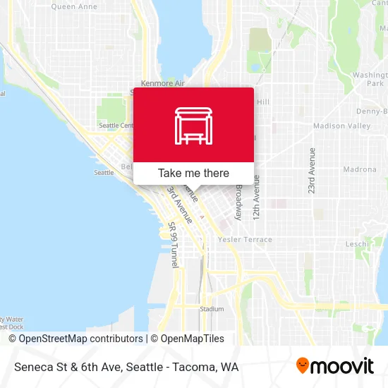 Seneca St & 6th Ave map