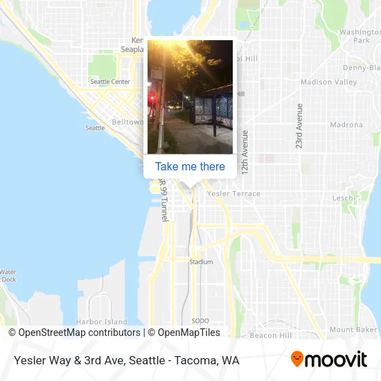 Mapa de Yesler Way & 3rd Ave