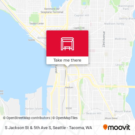 S Jackson St & 5th Ave S map