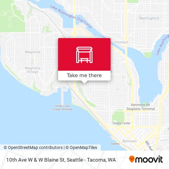 10th Ave W & W Blaine St map