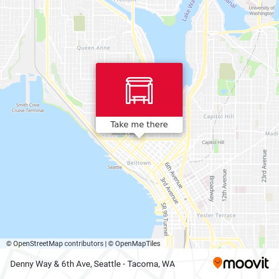 Mapa de Denny Way & 6th Ave