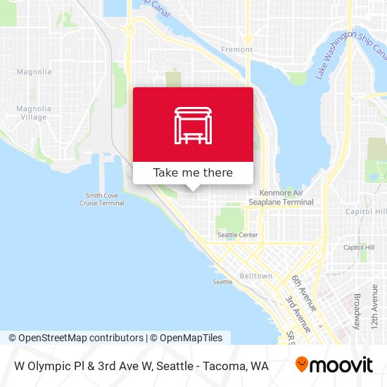 Mapa de W Olympic Pl & 3rd Ave W