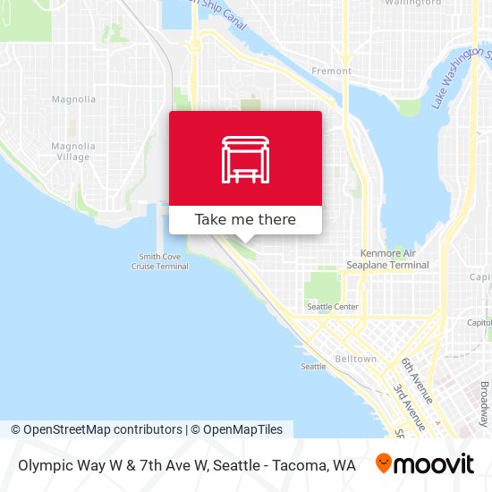 Mapa de Olympic Way W & 7th Ave W
