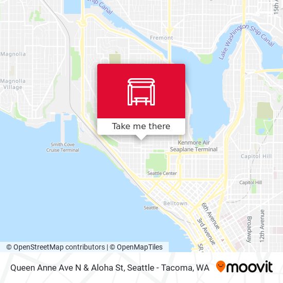 Queen Anne Ave N & Aloha St map