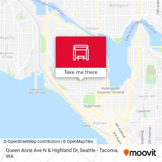 Mapa de Queen Anne Ave N & Highland Dr