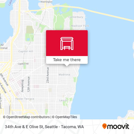 34th Ave & E Olive St map