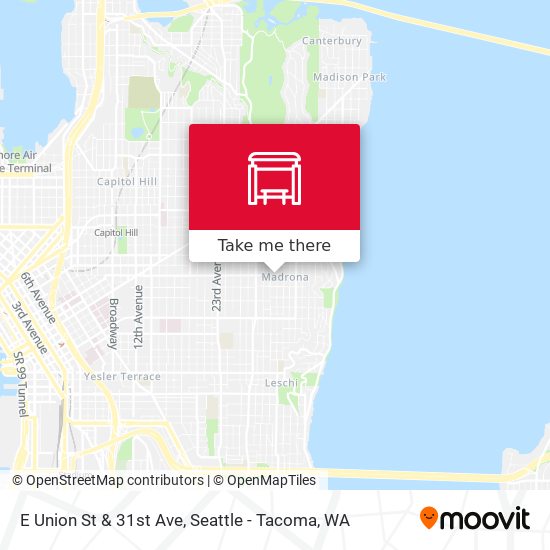 E Union St & 31st Ave map