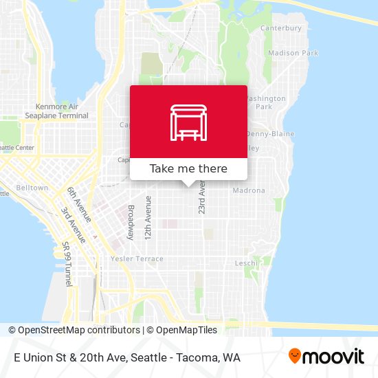 E Union St & 20th Ave map