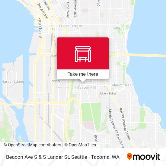Beacon Ave S & S Lander St map