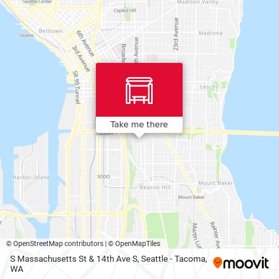 S Massachusetts St & 14th Ave S map