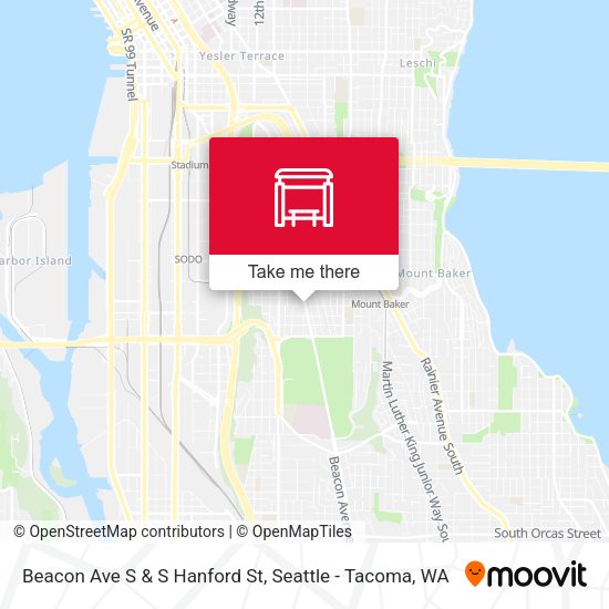 Beacon Ave S & S Hanford St map