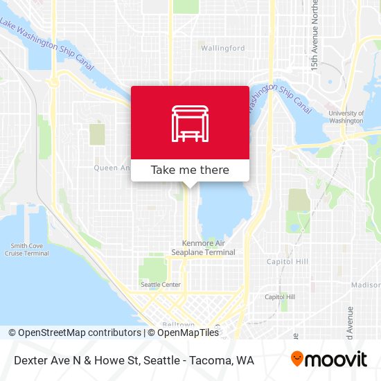 Dexter Ave N & Howe St map