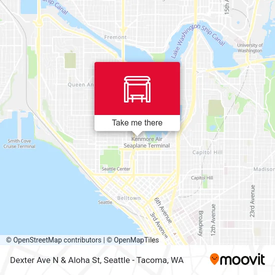 Mapa de Dexter Ave N & Aloha St