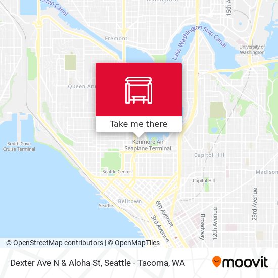 Dexter Ave N & Aloha St map