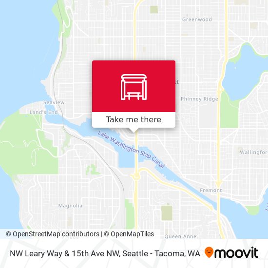 NW Leary Way & 15th Ave NW map