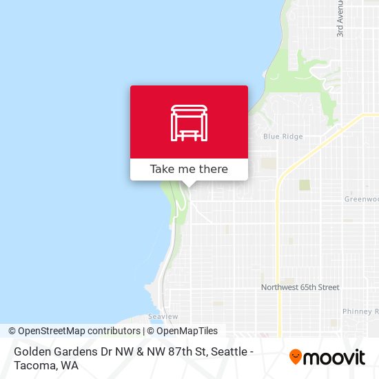 Golden Gardens Dr NW & NW 87th St map