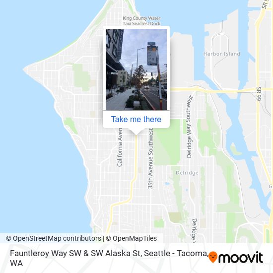 Mapa de Fauntleroy Way SW & SW Alaska St