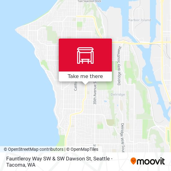 Fauntleroy Way SW & SW Dawson St map