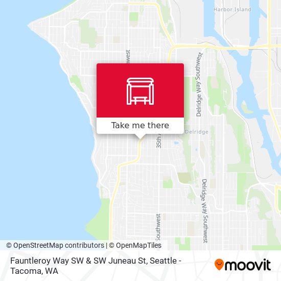 Fauntleroy Way SW & SW Juneau St map
