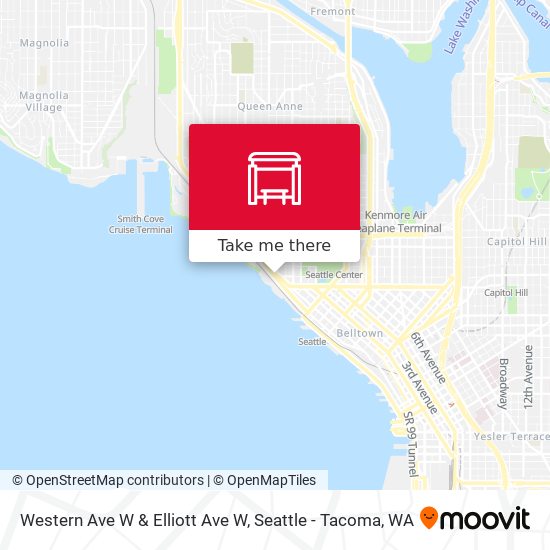 Western Ave W & Elliott Ave W map