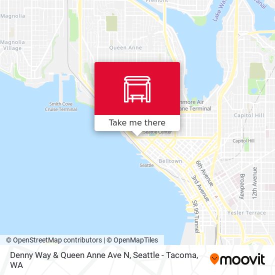 Mapa de Denny Way & Queen Anne Ave N