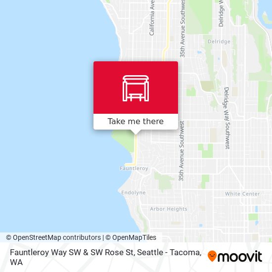 Fauntleroy Way SW & SW Rose St map