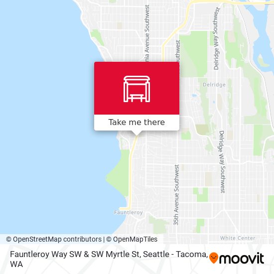 Mapa de Fauntleroy Way SW & SW Myrtle St