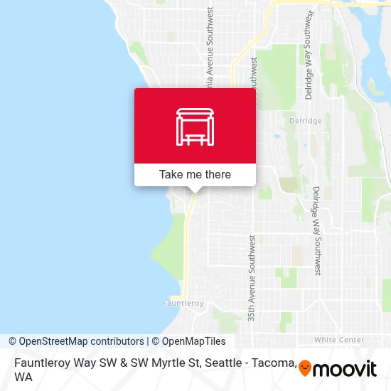Fauntleroy Way SW & SW Myrtle St map