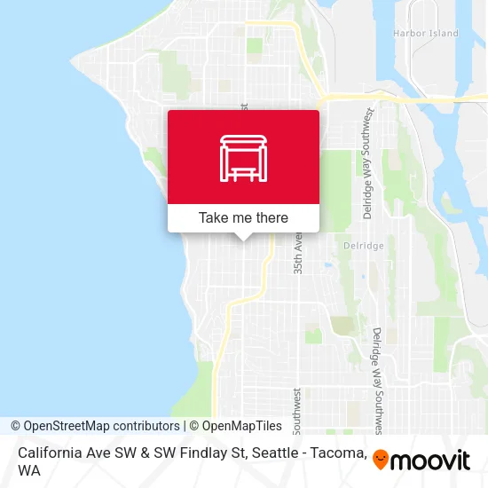 California Ave SW & SW Findlay St map