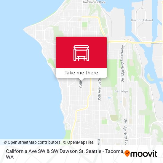 California Ave SW & SW Dawson St map