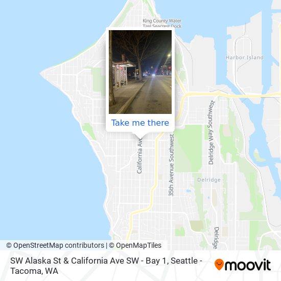 SW Alaska St & California Ave SW - Bay 1 map