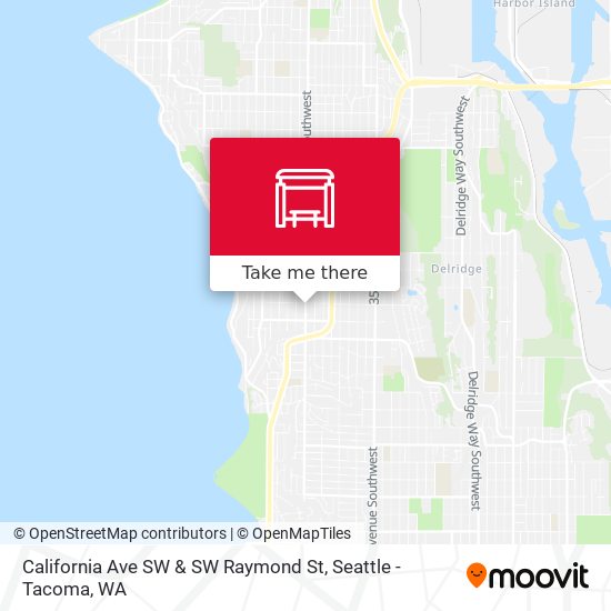 California Ave SW & SW Raymond St map