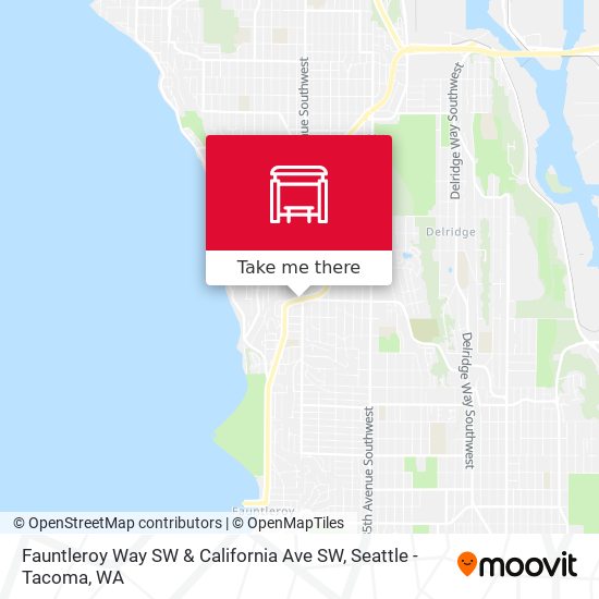 Fauntleroy Way SW & California Ave SW map