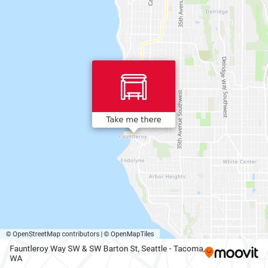 Fauntleroy Way SW & SW Barton St map