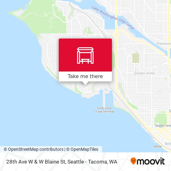 28th Ave W & W Blaine St map
