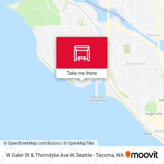 W Galer St & Thorndyke Ave W map