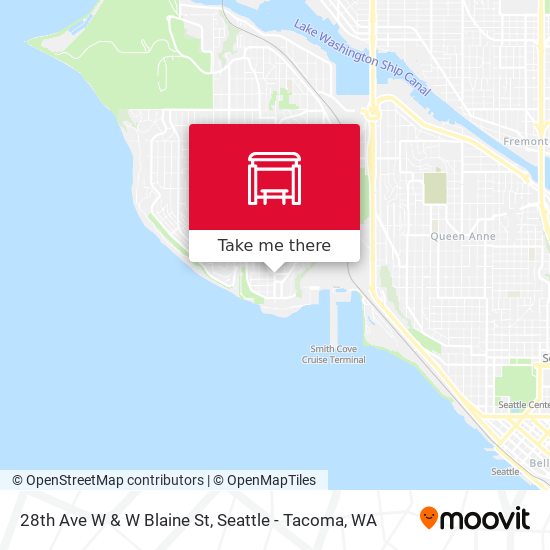 Mapa de 28th Ave W & W Blaine St