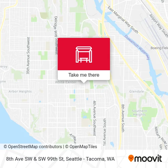 8th Ave SW & SW 99th St map