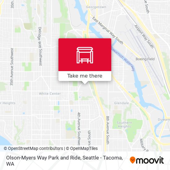Olson-Myers Way Park and Ride map