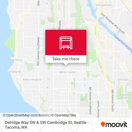 Delridge Way SW & SW Cambridge St map