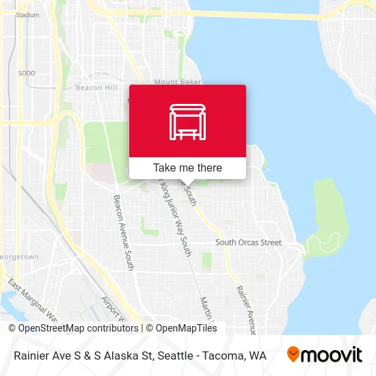 Rainier Ave S & S Alaska St map