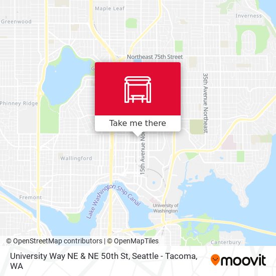 University Way NE & NE 50th St map