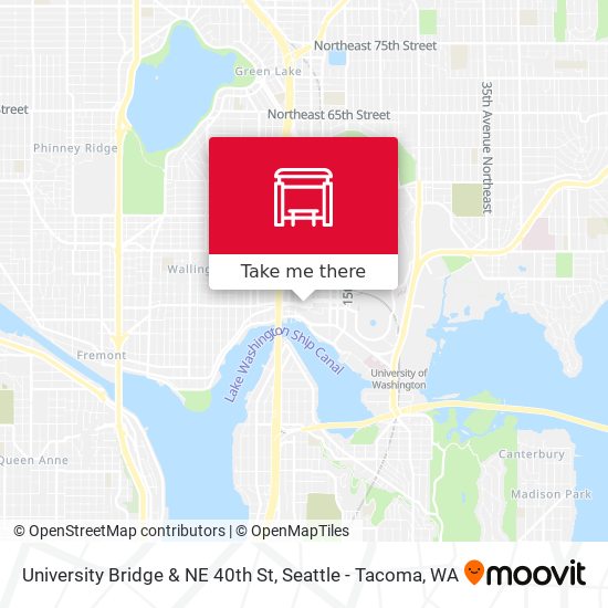 University Bridge & NE 40th St map