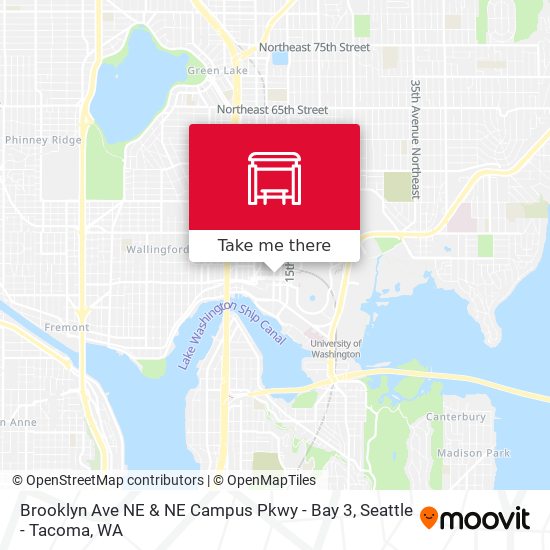 Brooklyn Ave NE & NE Campus Pkwy - Bay 3 map