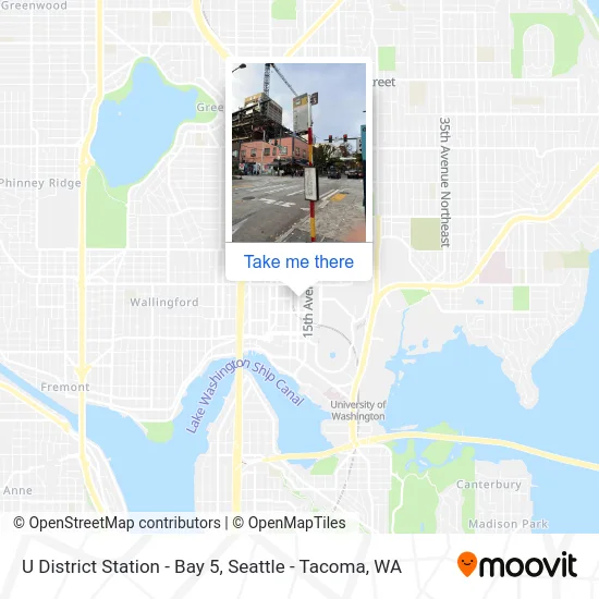 U District Station - Bay 5 map