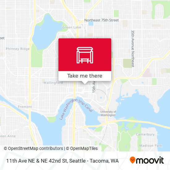 11th Ave NE & NE 42nd St map