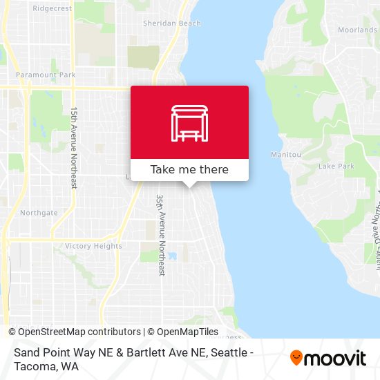 Sand Point Way NE & Bartlett Ave NE map